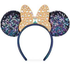 NWT Disney Parks WDW 50th anniversary Minnie ears with jewel bow